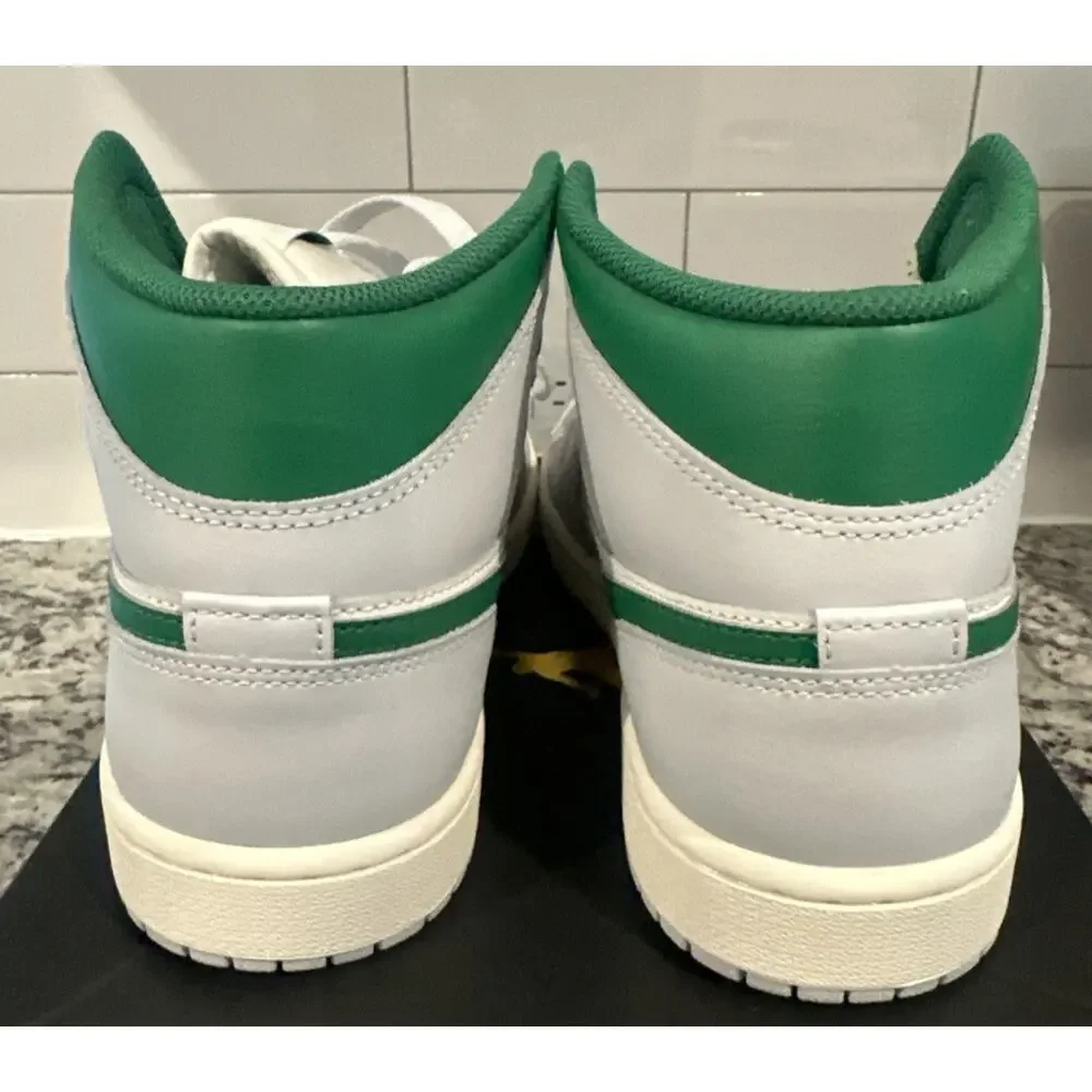 Nike Air Jordan 1 Mid Summit White Pine Green Lucky US SZ 10 Men's DQ8426-142